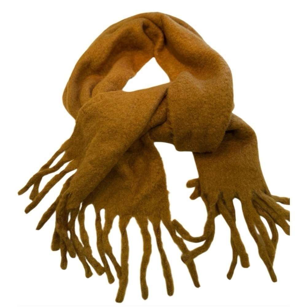 ZARA Mustard Yellow Fringe Scarf | NWT Soft & Chic